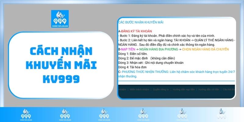 Cách nhận khuyến mãi KV999 nhanh nhất