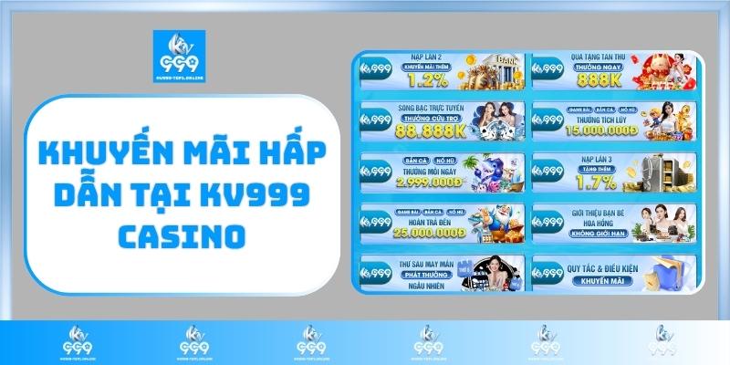 Khuyến mãi hấp dẫn tại KV999 casino