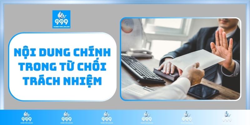 Nội dung chính trong từ chối trách nhiệm