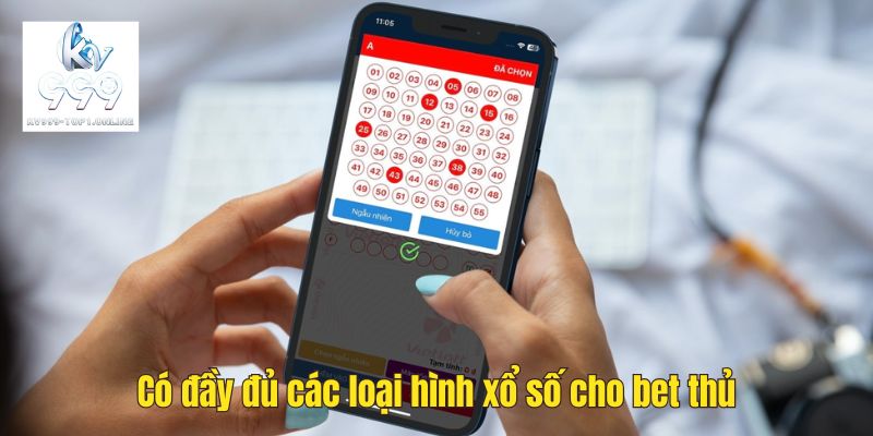 Tại sảnh có đầy đủ các loại hình xổ số cho bet thủ lựa chọn